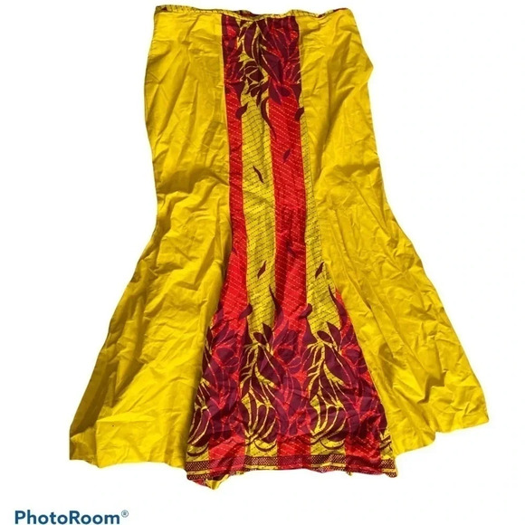 African print Ankara luxury  Maxi Skirt L - Picture 10 of 10